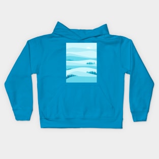 Over The Hills (Blue) Kids Hoodie